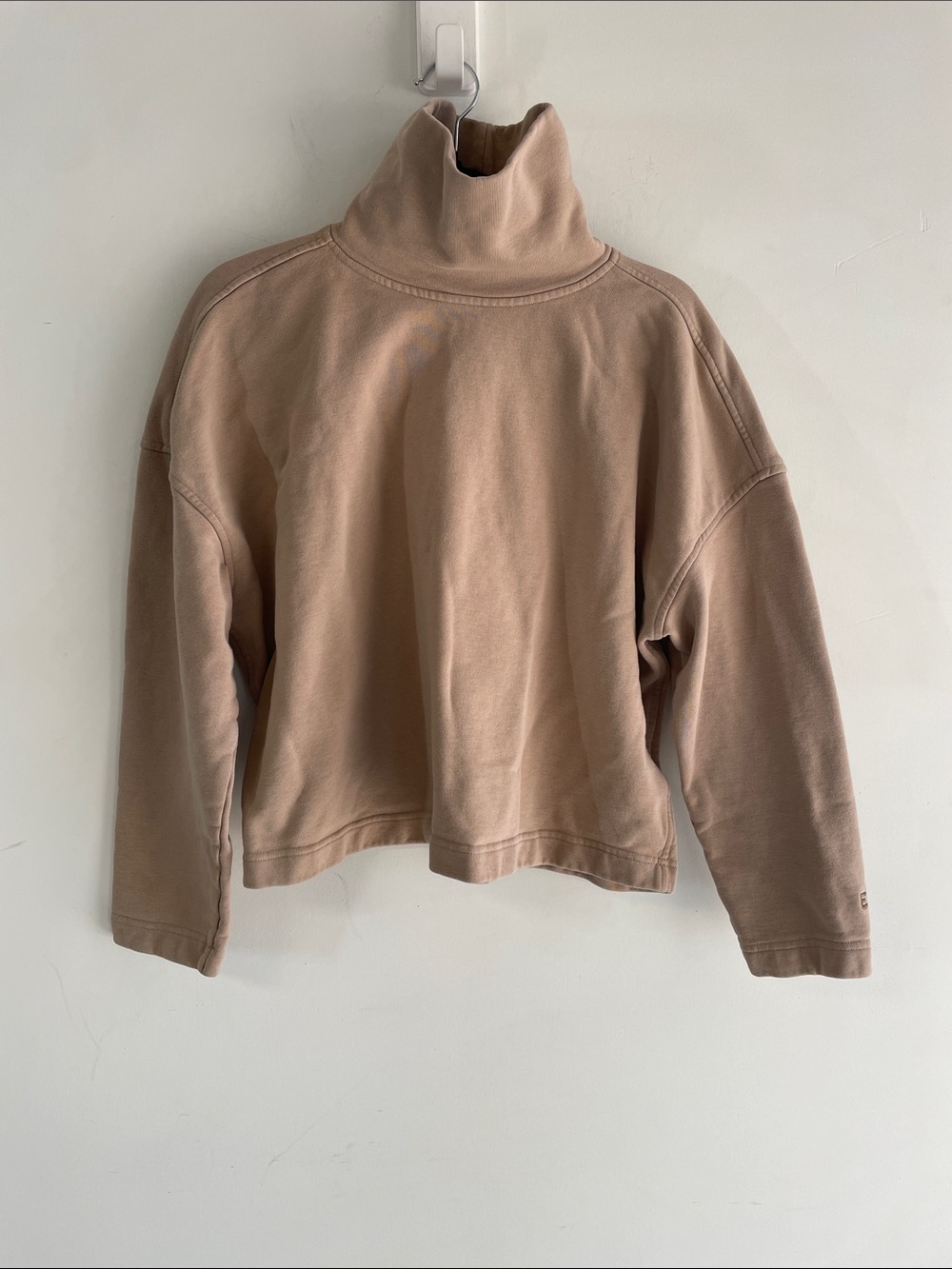 Everlane Organic Cotton Mock Neck Sweatshirt Small Minimalist Quiet Luxury - Picture 2 of 12